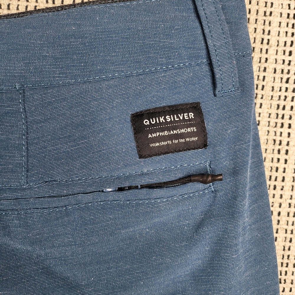 Quiksilver Amphibian Shorts Mens 38 Blue Hybrid Walkshorts 4 Way Stretch Water - Picture 6 of 8
